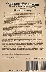 CONFEDERATE READER HOW THE SOUTH SAW THE WAR RICHARD HARWELL DOVER 1989 CIVIL.