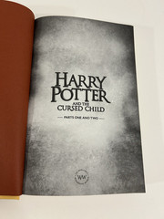 Harry Potter and the Cursed Child Special Rehearsal Ed. Script Parts 1&2 1st Ed.