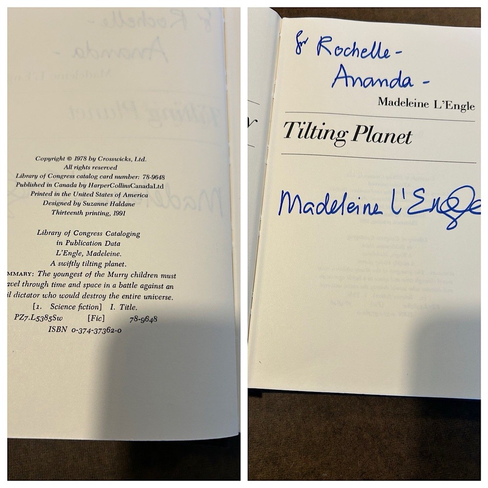 SIGNED!! A SWIFTLY TILTING PLANET Madeleine L’Engle First Ed. 13th Print 1978
