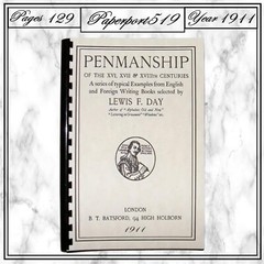 1911 Penmanship Of The 16th, 17th, & 18th Centuries 129 Pages