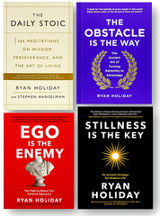 NEW Ryan Holiday 4 Books Collection Set (Ego is the Enemy, Obstacle, Daily Stoic