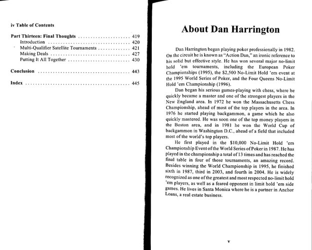 Harrington on Hold 'Em: the Workbook: Expert Strategy for No-Limit Tournaments (