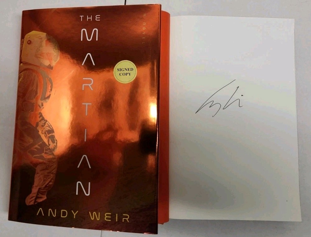 Signed Andy Weir Book The Martian Deluxe US Edition AUTOGRAPHED AUTOGRAPH New
