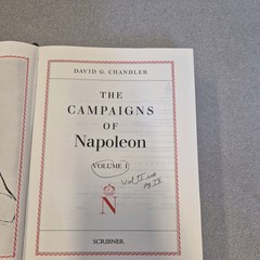 David Chandler THE CAMPAIGNS OF NAPOLEON Volume 1 Hardcover HCDJ 1973 NICE