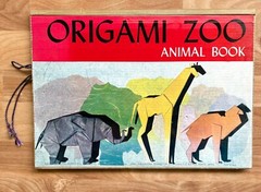 Origami Zoo Animal Book 1961, Early Japanese Craft Book in English w/ Examples