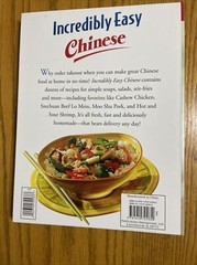 Incredibly Easy Chinese Spiral Hardcover Cookbook 160 Pages