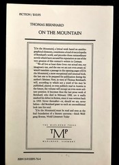 On the Mountain – Thomas Bernhard – Marlboro Press – Paperbound
