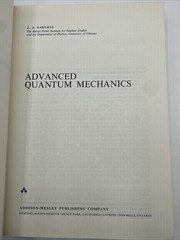 Advanced Quantum Mechanics 1967 J J Sakurai Hardcover 336 Pages
