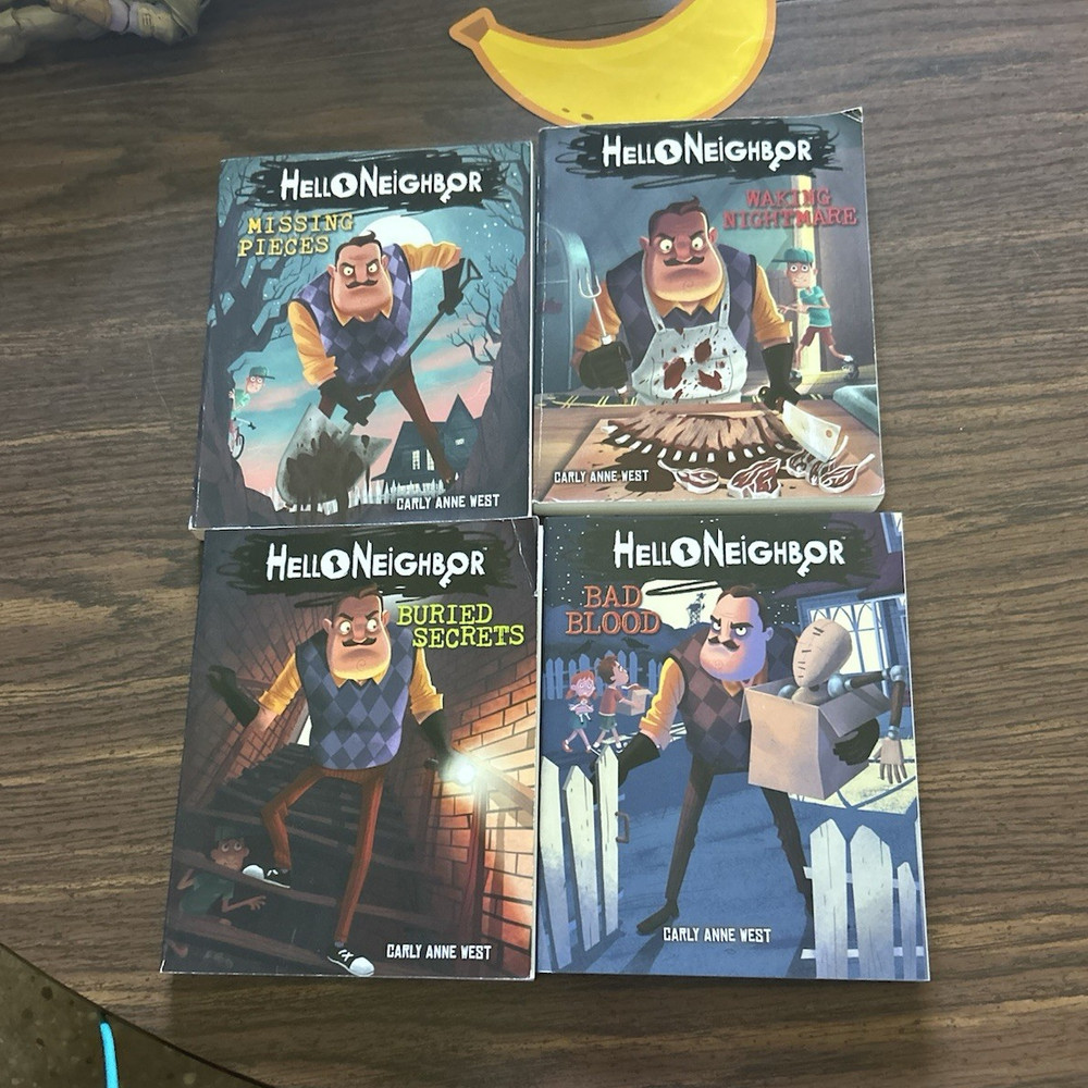 Scholastic Hello Neighbor Lot of 4 Paperback Novels Ages 9-12 YA