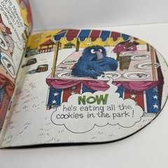 Vintage Sesame Street Cookie Monster Circle Book Golden Shape Book 1972 CTW