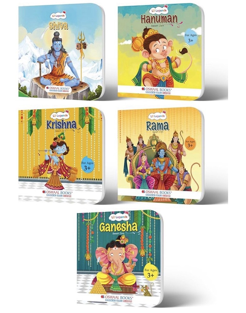 Set of 5 Children Books Tales of Lord Shiva, Hanuman, Krishna, Rama And Ganesha