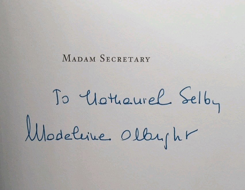 MADELINE ALBRIGHT “Madam Secretary A Memoir” Hand Signed Autograph First Edition