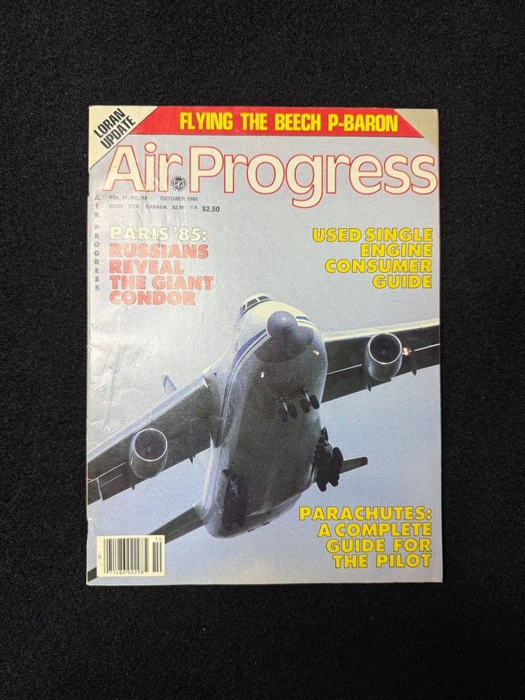 Air Progress Aviation Magazine 1985 Beech P-Baron Paris Air Show Parachutes Guid