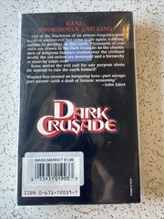 Dark Crusade By Karl Edward Wagner/Kane Series 1991 1st Print Vintage Paperback
