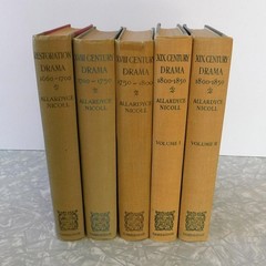 History of English Drama 1660-1850 by Allardyce Nicoll 1929/1940 HC 5 Volume Set