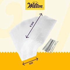 Wilton Clear Treat Party Bags, 4 x 9.5 in., 50 Pack 50 Pack,