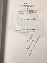Matrix II The Abduction &Manipulation of Humans Numbered Signed #29 Ramtha Yelm