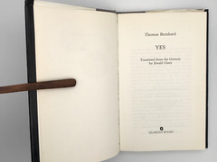 Thomas Bernhard / YES 1st UK Edition (1991) Hardcover