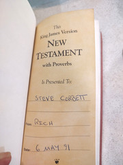 The New Testament With Proverbs: KJV bible Slimline Red Letter gold edge Leather