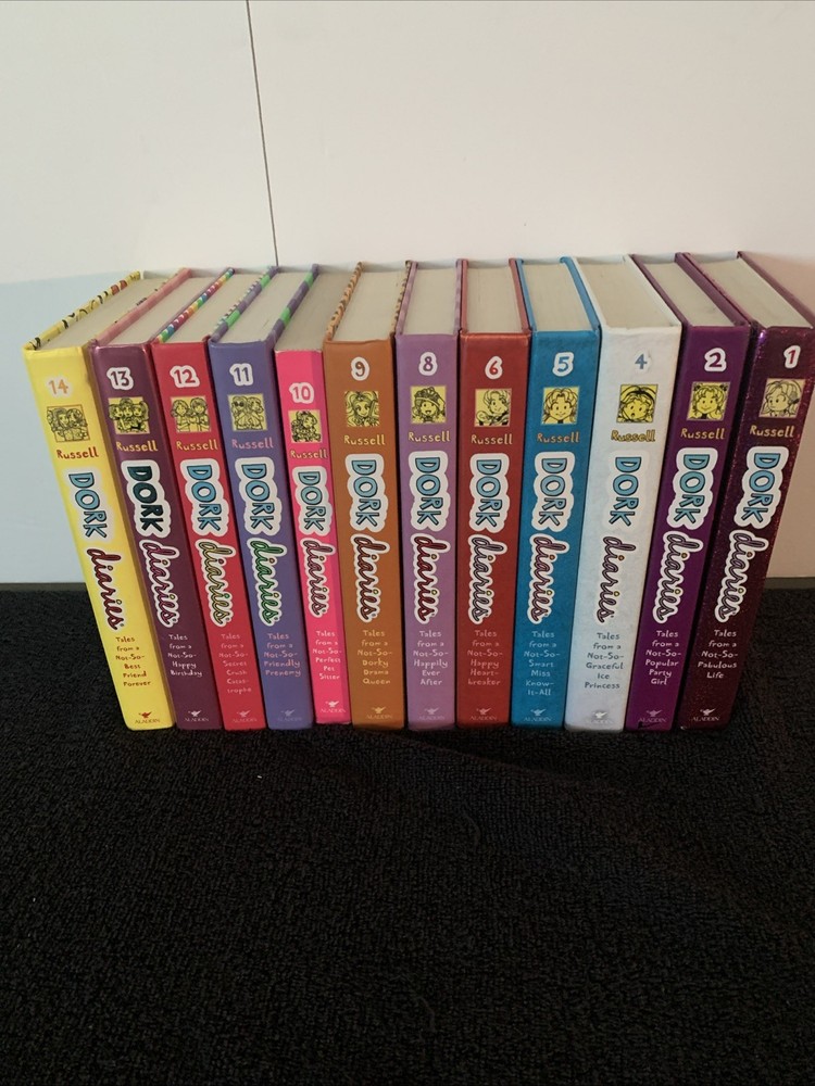DORK DIARIES HARDCOVER BOOK LOT OF 12 1, 2, 4 – 6 8 – 14 RACHEL RENEE RUSSELL