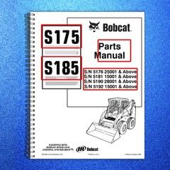 BOBCAT S175 S185 Parts Manual 2003 SN 517625001 Up – WIRE BOUND – TOUGH COVERS