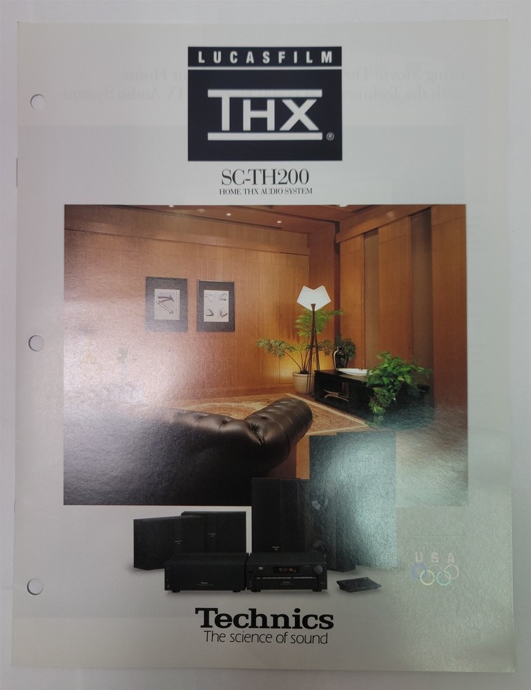 1990’s Technics SC-TH200 Home THX Audio System Brochure Specs Lucasfilm SH-TX200