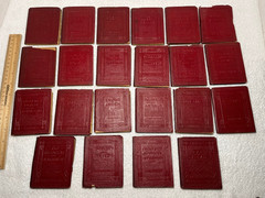 22 LITTLE LEATHER LIBRARY BOOKS 1920s Red Miniature LOT No Duplicates Literature