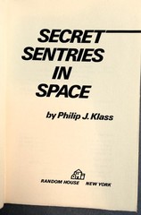 Secret Sentries in Space by Philip J. Klass (Hardcover) 1971, 1st. Ed