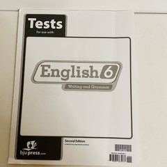 BJU Press English 6 Writing and Grammar Tests 2nd Edition 2006 Homeschool Unused