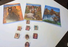 12 American Girl Mixed Lot 3 Kaya Paperback Books 8 American Girl Lapel Pins