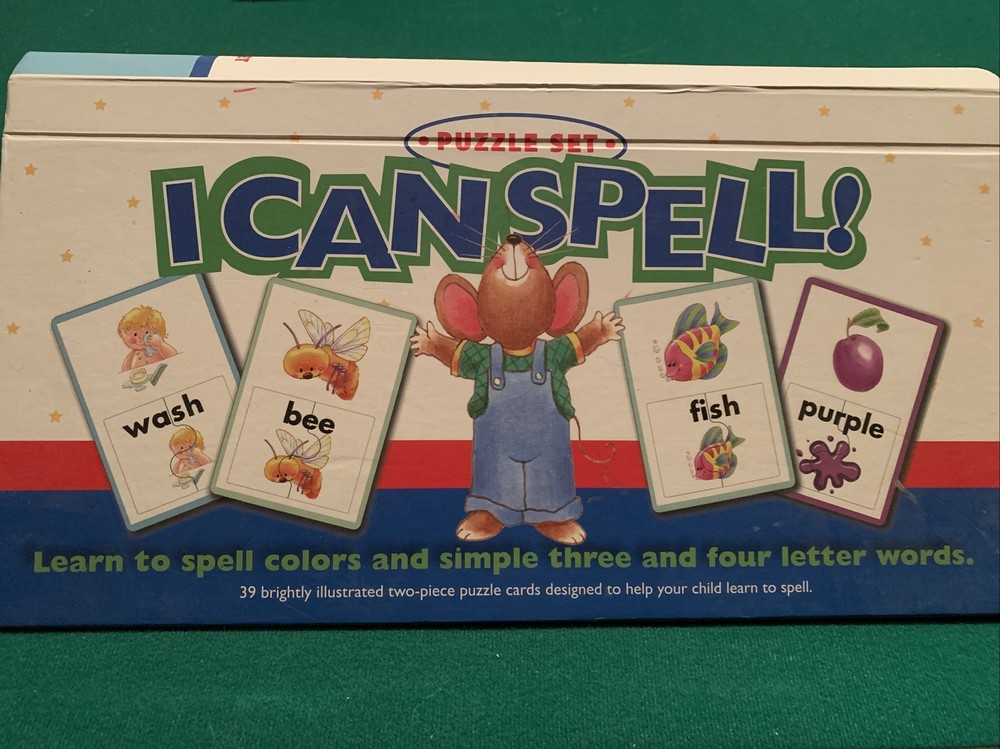 I Can Spell! Puzzle Set. Learn To Spell Colors and Simple 3 and 4 Letter Words.