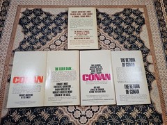 LOT of 5 VTG CONAN Lancer PB BOOK Robert Howard & L. Sprague de Camp 1960s ~NM~