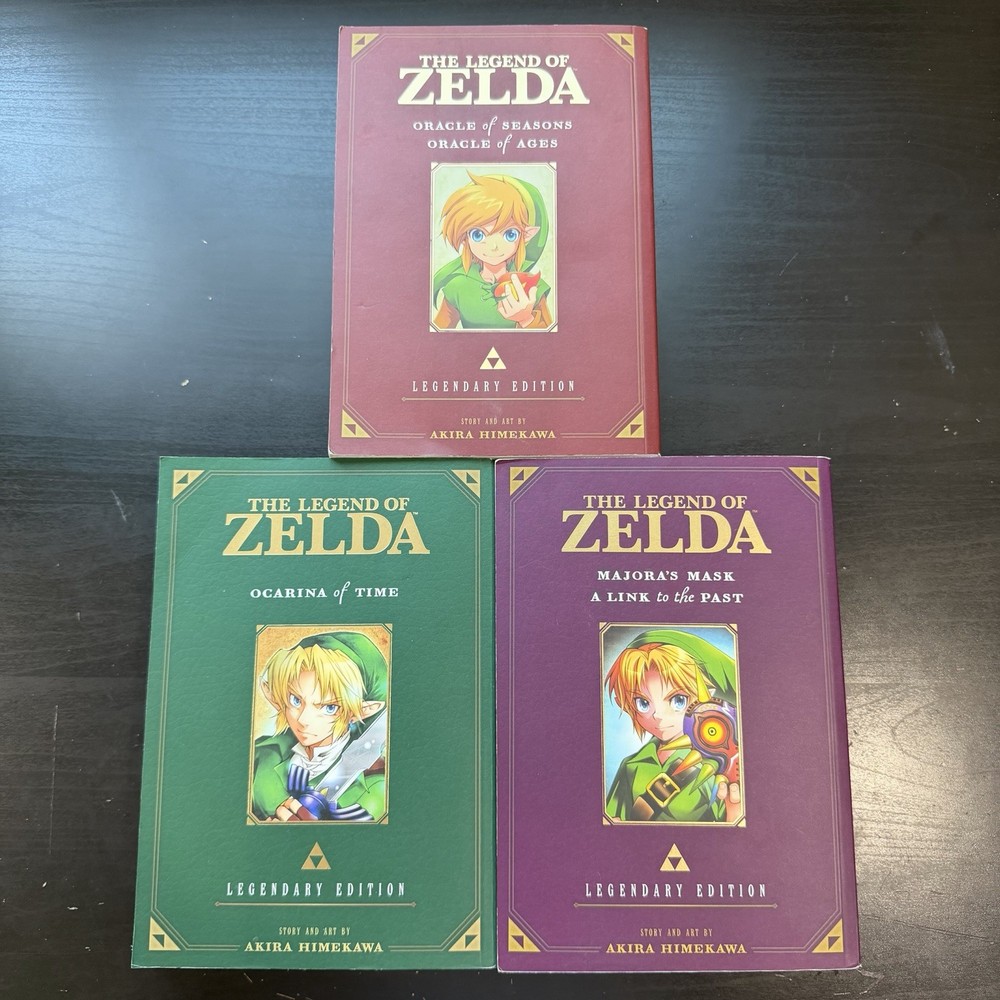 Zelda Legendary Edition Manga Set of 3 Books Ocarina of Time Majora Mask Oracle