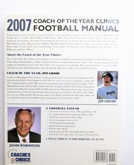 2007 Coach of the Year Clinics Football Manual Coaching Book