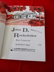 JOHN D. ROCKEFELLER Boy Financier Childhood of Famous Americans Standard Oil