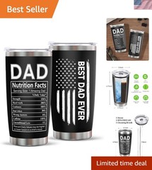 Durable 20oz Stainless Steel Tumbler – Birthday Gifts for Dad with Leakproof Cap
