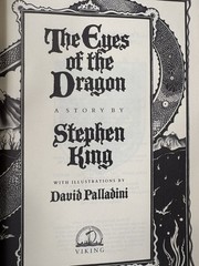 Stephen King The Eyes of the Dragon 1987 Hardcover 1st Edition 1st Print MP2S