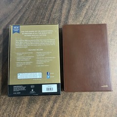 KJV Preaching Bible Verse by Verse – Brown Calfskin Genuine Leather – 11.5 pt