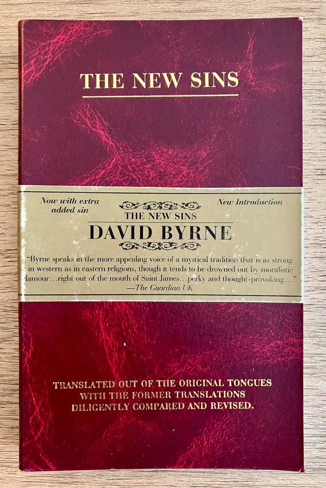 New Sins/Nuevos Pecados by David Byrne 2006 Bilingual Reversible Softcover 2d Ed