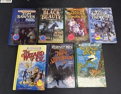 Lot 7 Abdo Illustrated Classics Hardcover Books Tom Sawyer Oz Wonderland Beauty