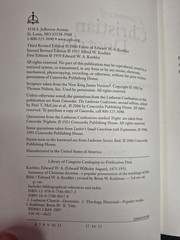 Summary of Christian Doctrine, Koehler. New King James Bible Edition. Concordia