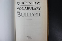 Quick & Easy Vocabulary Builder 1998 First Printing RHR Press Reference Book VG