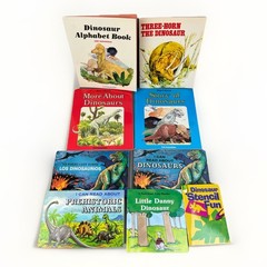 Lot of 9 Vintage Troll Associates Dinosaur Books Dinos Prehistoric Animals