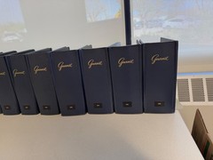 Vintage Gourmet Magazine Bound Volumes Blue Hardcover Kitchen Library Set