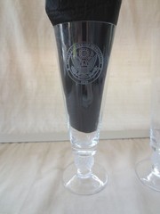 PAIR 2 USGA UNITED STATES GOLF ASSOCIATION 1894 CHAMPAGNE FLUTE GLASSES 9 1/4″