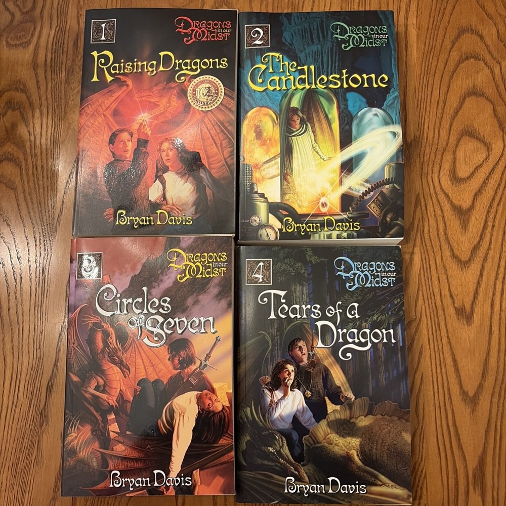 Bryan Davis Dragons In Our Midst Complete Series Lot of 4 (#1-4) Set PB