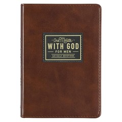 One Minute with God for Men 365 Devotions Brown Faux Leather