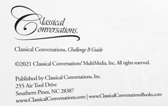 Challenge B Guide ~ English Lang Curriculum 2021-2022 ~ Classical Conversations