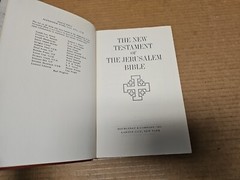 New Testament Of The Jerusalem Bible 1966 Hardcover 9.5×6.5×1.5″ Doubleday 1st