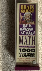 Brain Quest Be a Know-It-All Math 4th-6th Grades Decks 1 & 2 Complete